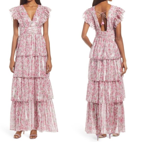 New Saylor Stefania Floral Tiered Maxi 